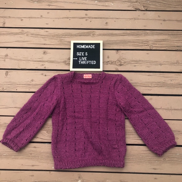 Homemade Knit Sweater with Bubble Sleeves - Picture 2 of 5